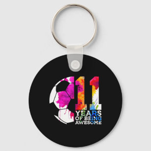 11 Jaar Lang Fantastisch Voetbal 11e Verjaardag Sleutelhanger