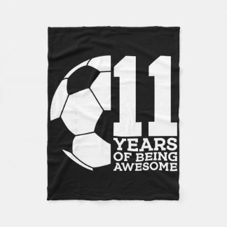 11 Jaar Lang Geweldig Voetbal 11e Verjaardag _1  Fleece Deken
