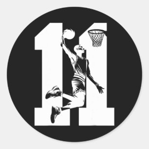 11 Jaar Nummer 11 Sketll 11e Verjaardag Ronde Sticker