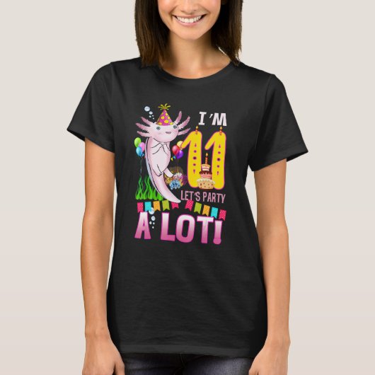11 jaar oud Axolotl 11th Birthday party Boys Girl T-shirt (Voorkant)