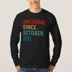 11 Jaar Oud  Geweldig Sinds Oktober 2011 11e Verja T-shirt