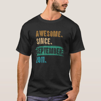 11 jaar oud Geweldige sinds september 2011 11e str T-shirt