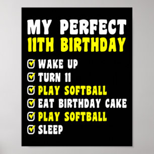 11 Jaar Oud Mijn Perfecte 11e Verjaardag Softll 11 Poster