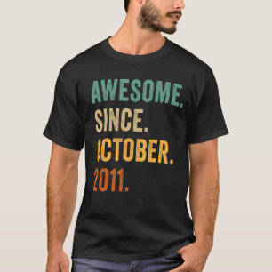 11 jaar oude 11e verjaardag Geweldige sinds oktobe T-shirt