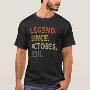 11 jaar oude 11e verjaardag Legende sinds 2 oktobe T-shirt