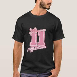 11 jaar oude esthetische meisjesverjaardag meisje  t-shirt