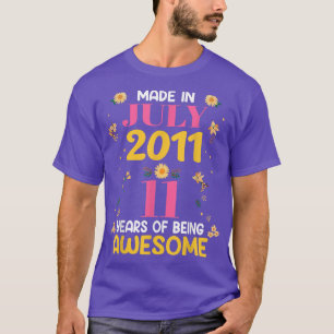 11 jaar oude Gifts Girls gemaakt in juli 2011, Bir T-shirt