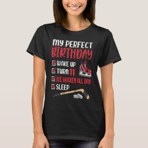 11 jaar oude ijskap-hockey-wedstrijd 11th Boy Bda T-shirt