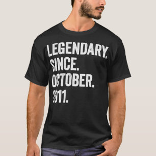 11 jaar oude legendaris sinds oktober 2011 11e ver t-shirt