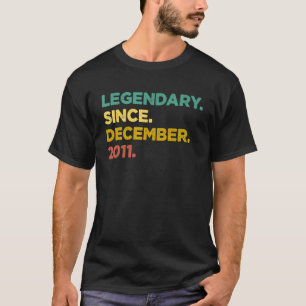 11 jaar oude leggende sinds december 2011 11e gebo t-shirt