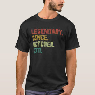 11 jaar oude leggende sinds oktober 2011 11e geboo t-shirt
