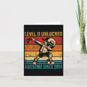 11 jaar oude verjaardag gamer dabbing jongen 11e n kaart