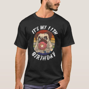 11 jaar oude Vintage en donut 11e T-shirt