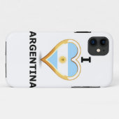 11 J'aime l'Argentine - coque iphone (Dos (Horizontal))