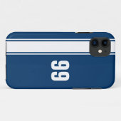 11 Jersey à bande bleue et blanche coque iphone numér (Dos (Horizontal))
