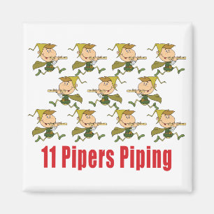 11 joueurs de pipeau sifflant le magnet
