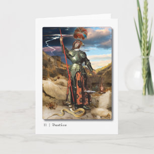 11 Justice Tarot Wenskaart Kaart