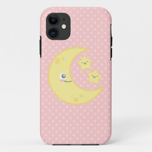 11 Kawaii Moon et coque iphone des étoiles (Dos)