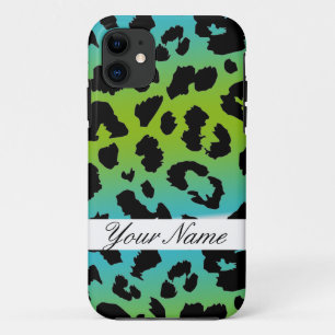 11 Léopard coque iphone Personnalisé Léopard bleu ver