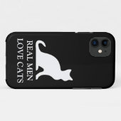 11 Les vrais hommes aiment les chats coque iphone (Dos (Horizontal))