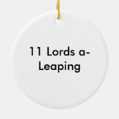 11 Lords Leaping Keramisch Ornament (Achterkant)