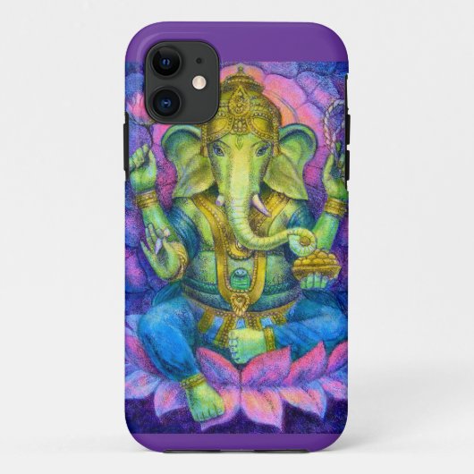 11 Lotus Ganesha iPhone 5 Coque Lucky Hindu Elephant (Dos)