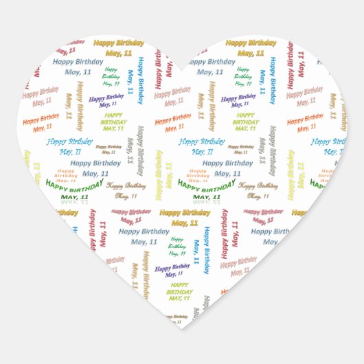 11 mai Sticker d'anniversaire (Devant)