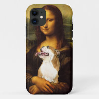 Mona Lisa et son coque iphone de chien de Taureau