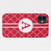 11 Monogramme rouge vif iPhone 5 Coque (Dos (Horizontal))