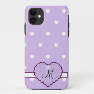 11 Monogrammed Heart iPhone 5 Coque