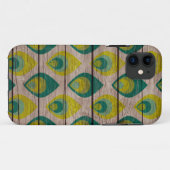 11 Motif Peacock sur iPhone bois Coque 5/5S (Dos (Horizontal))