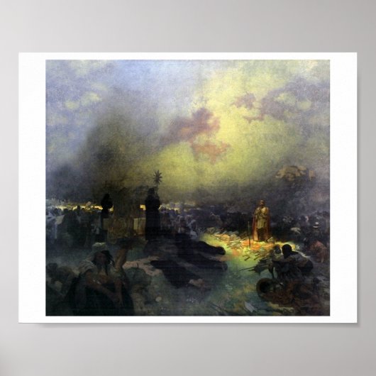 #11 Na de slag om Vitkov Hill, Mucha Poster (Voorkant)