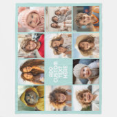 11 Naam industriële fotoraster - aqua Fleece Deken (Voorkant)