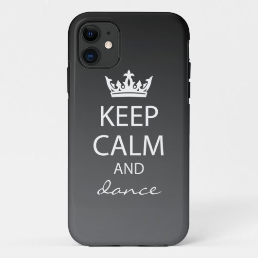 11 Ombre Keep Calm iPhone 5 Coque-Mate Coque (noir) (Dos)