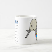 11 onces. l'éléphant de tasse de café "se (Centre)