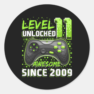 11 Ontgrendeld Geweldige 2009 Videospel 11e Verjaa Ronde Sticker