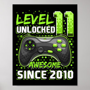 11 Ontgrendeld Geweldige 2010 Videospel 11e Verjaa Poster