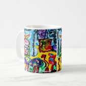 11 OZ—ABSTRACTE PAARSE BUFFEL KOFFIEMOK (Voorkant links)
