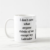 11 oz Black Labrador Retriever Funny Gift Mug (Gauche)