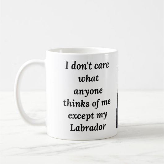11 oz Black Labrador Retriever Funny Gift Mug (Gauche)
