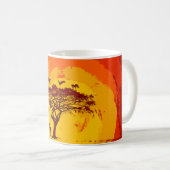 11 Oz. Café Mug Africain Safari Giraffe Sunse (Devant droit)