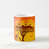 11 Oz. Café Mug Africain Safari Giraffe Sunse (Centre)