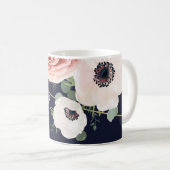 11 Oz. Café Mug Jardin géométrique Rose Marine Bl (Devant droit)