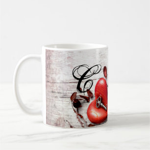 11 Oz. Café Mug Pays Bois Clé de mon coeur Rus