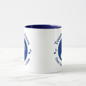 11 oz Café Mug Touching vit une note à la fois (Centre)
