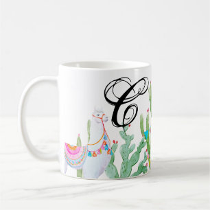 11 Oz. Coffee Mug Boho Llama Cactus bohème Désert