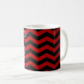 11 oz. Coffee Mugskull Roos gothic Chevron zwart r Koffiemok (Voorkant rechts)