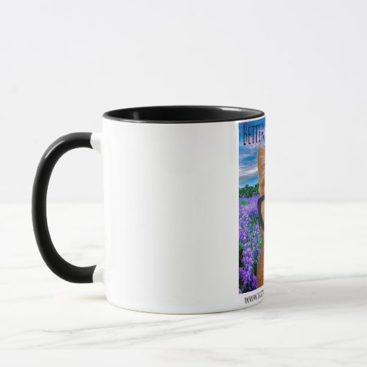 11 oz de tasse blanche à l'intérieur noir, mieux v (Gauche)