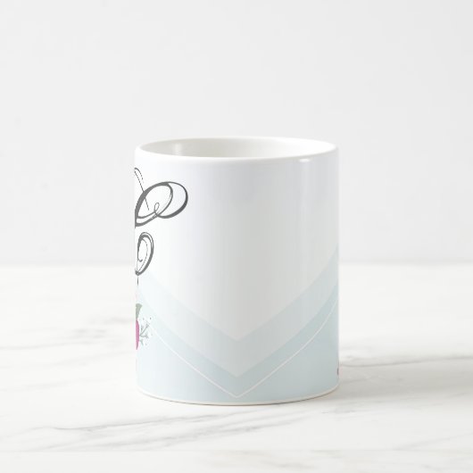  11 Oz. Fleur tropicale de la Mug de café sur Blue (Centre)