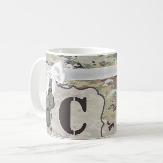 11 oz. Koffie Mok Leger OCP Camo Uniform Camoflaug (Voorkant links)